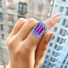 Clara – Art Deco Amethyst Enamel Ring